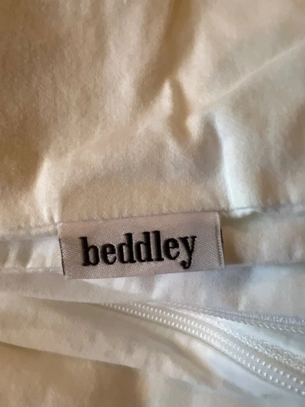 BEDDLEY white queen cotton duvet cover 3 sided zipper